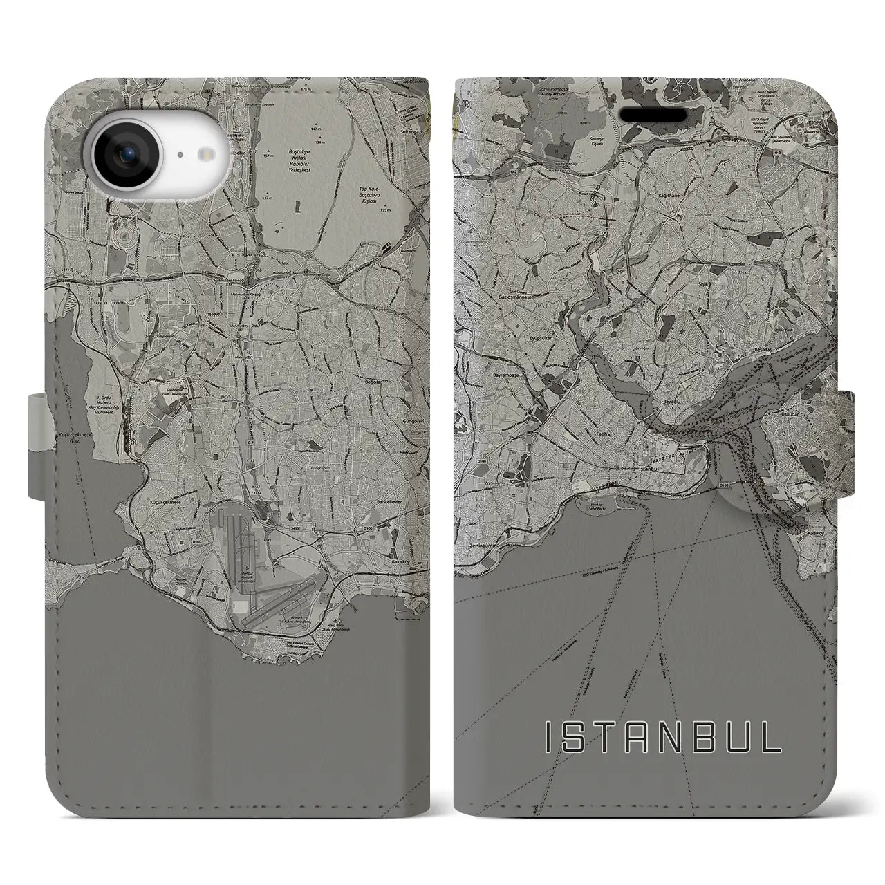 【イスタンブール(トルコ)】地図柄iPhoneケース(手帳タイプ)