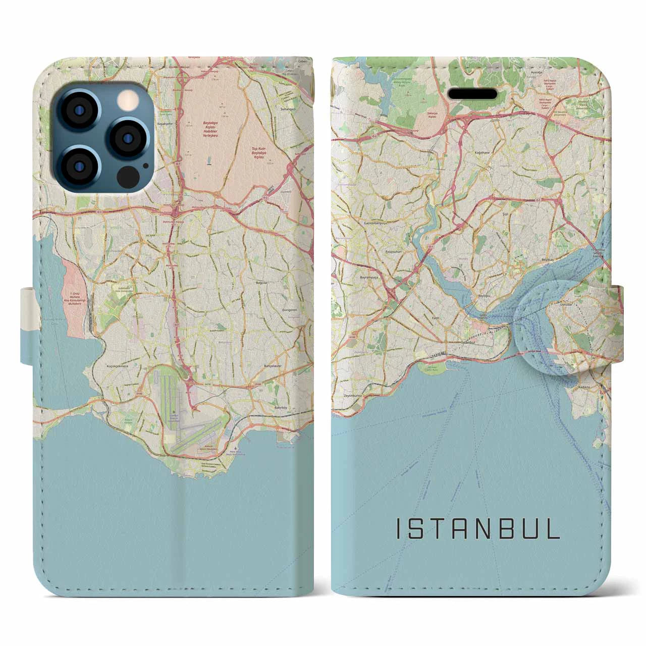 【イスタンブール(トルコ)】地図柄iPhoneケース(手帳タイプ)