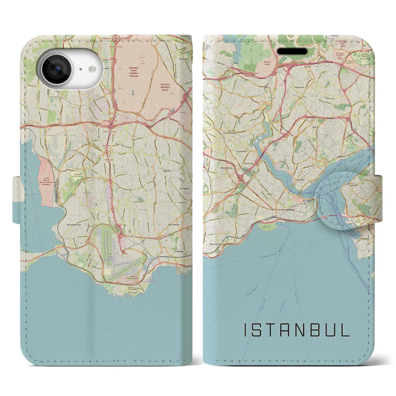 【イスタンブール(トルコ)】地図柄iPhoneケース(手帳タイプ)