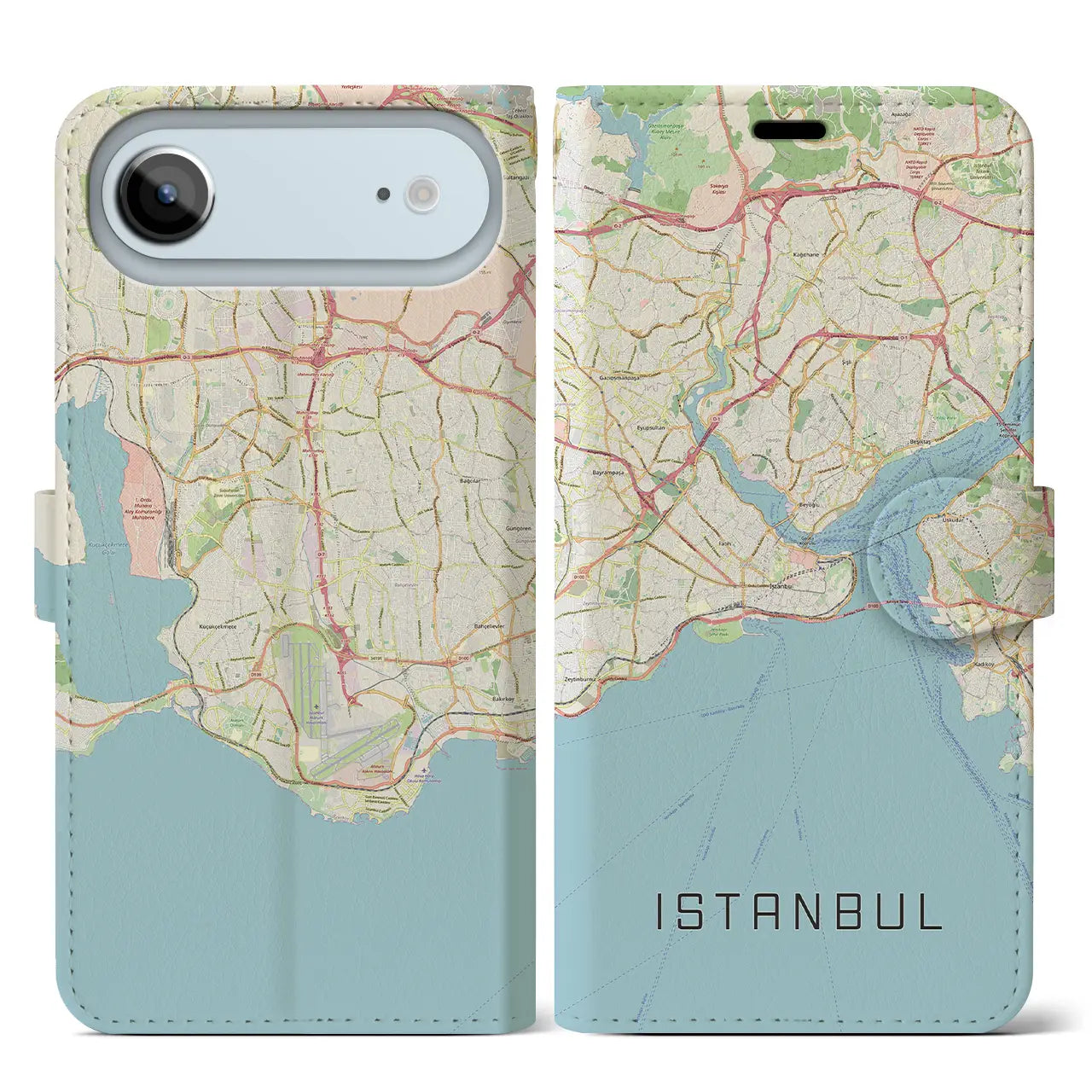【イスタンブール(トルコ)】地図柄iPhoneケース(手帳タイプ)