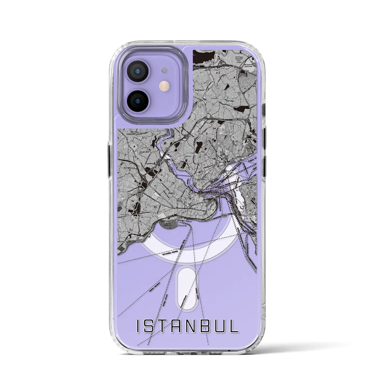 【イスタンブール(トルコ)】地図柄iPhoneケース(MagSafeタイプ)