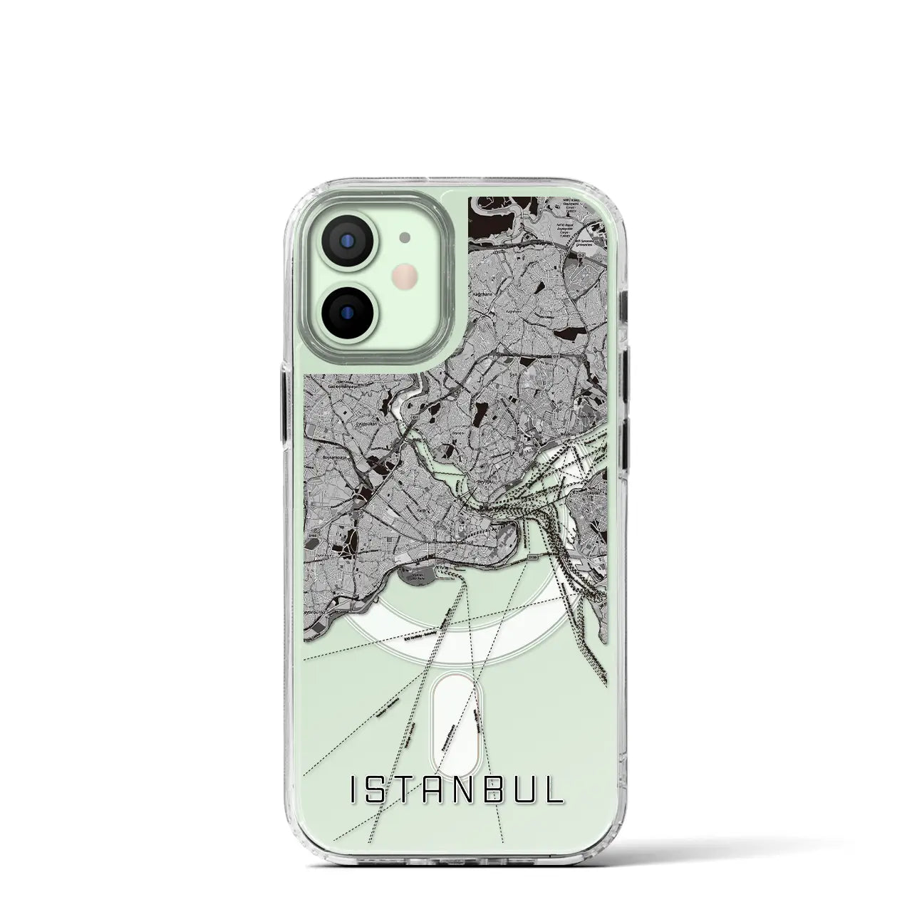 【イスタンブール(トルコ)】地図柄iPhoneケース(MagSafeタイプ)