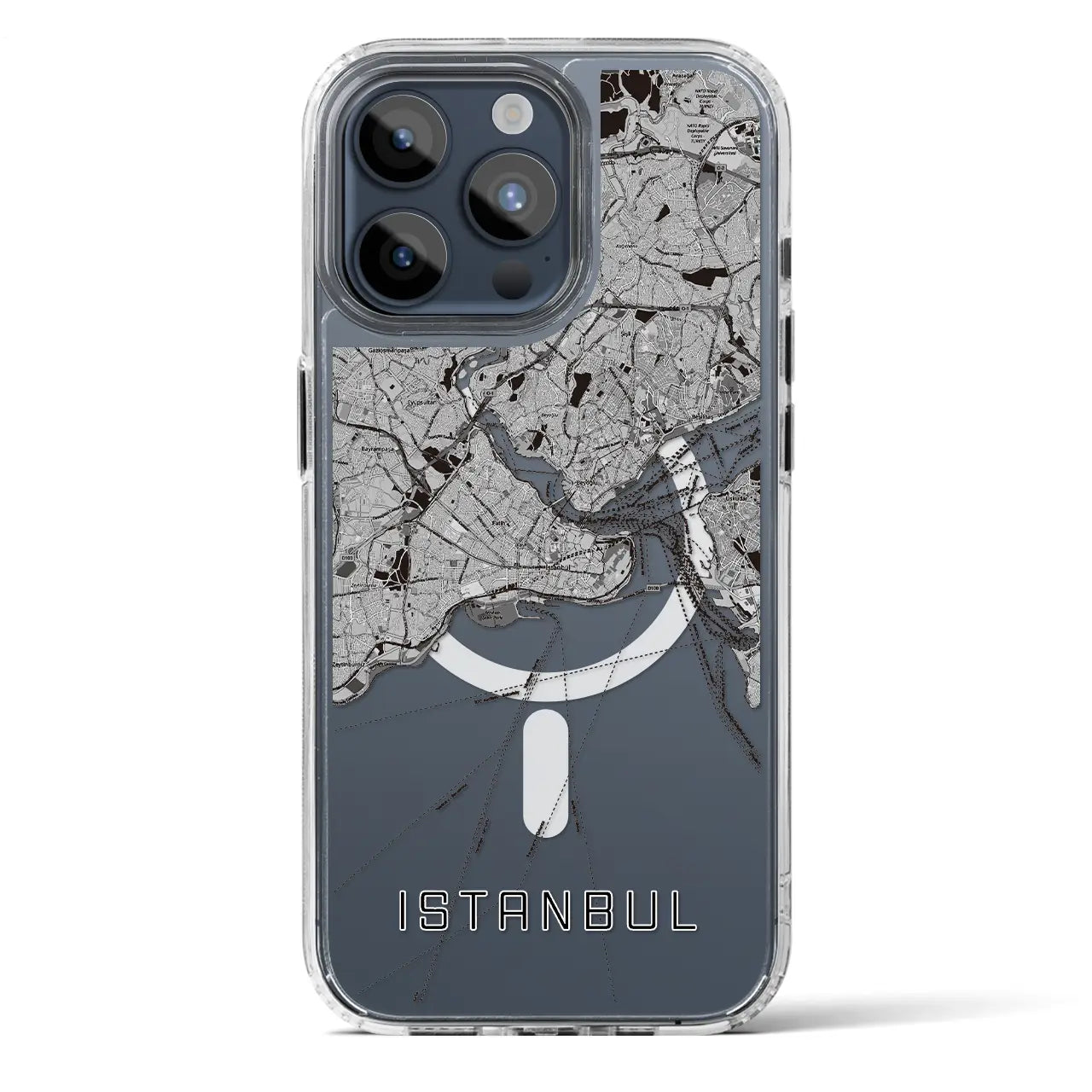 【イスタンブール(トルコ)】地図柄iPhoneケース(MagSafeタイプ)