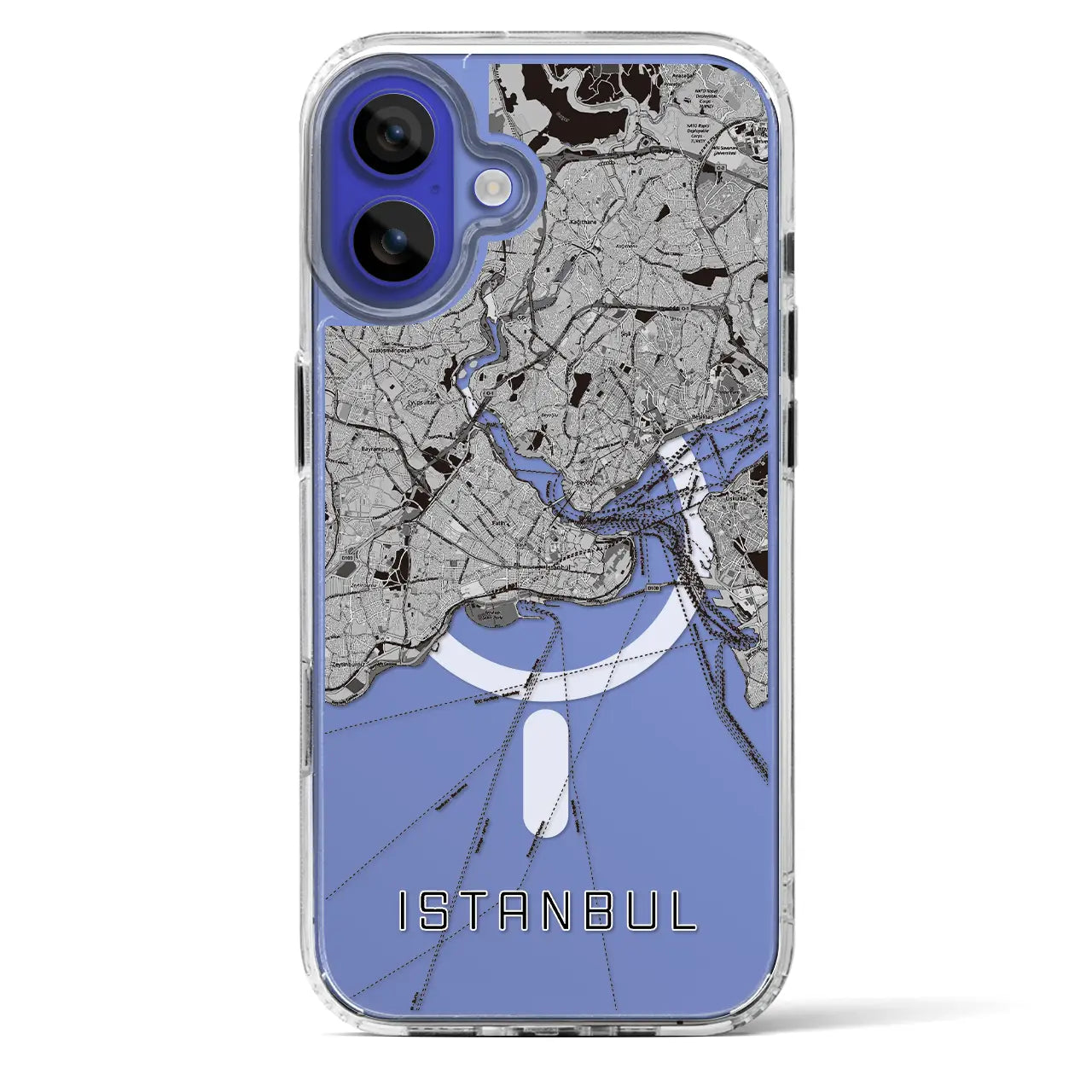 【イスタンブール(トルコ)】地図柄iPhoneケース(MagSafeタイプ)