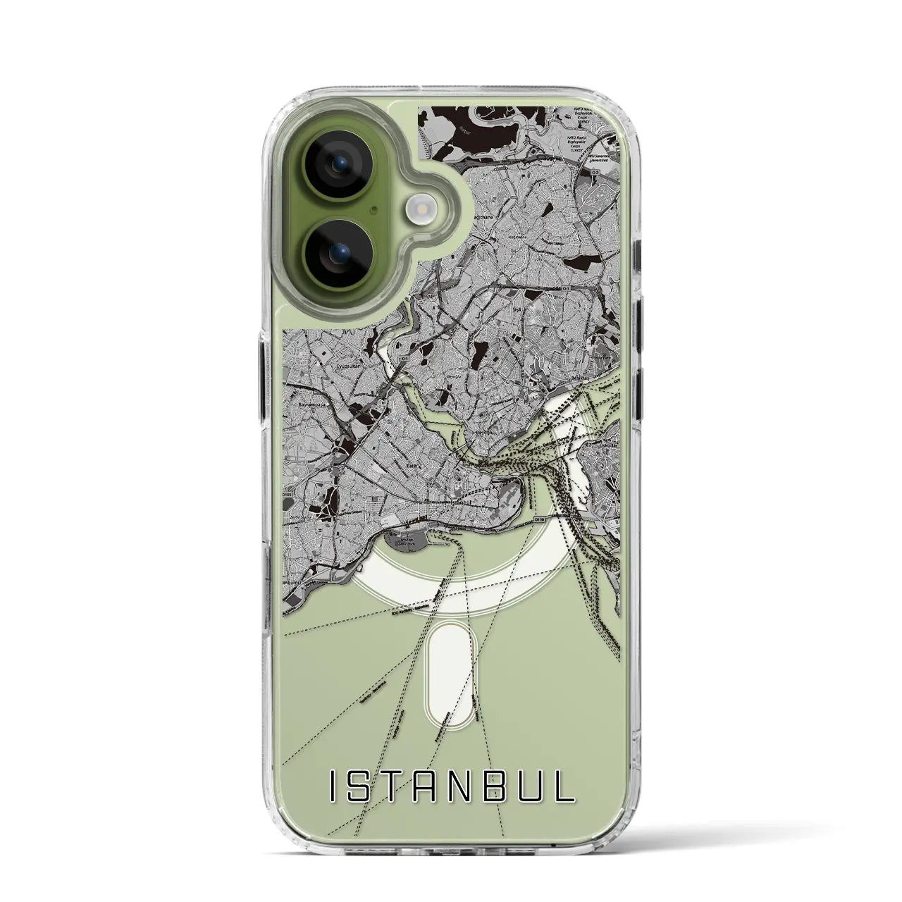 【イスタンブール(トルコ)】地図柄iPhoneケース(MagSafeタイプ)