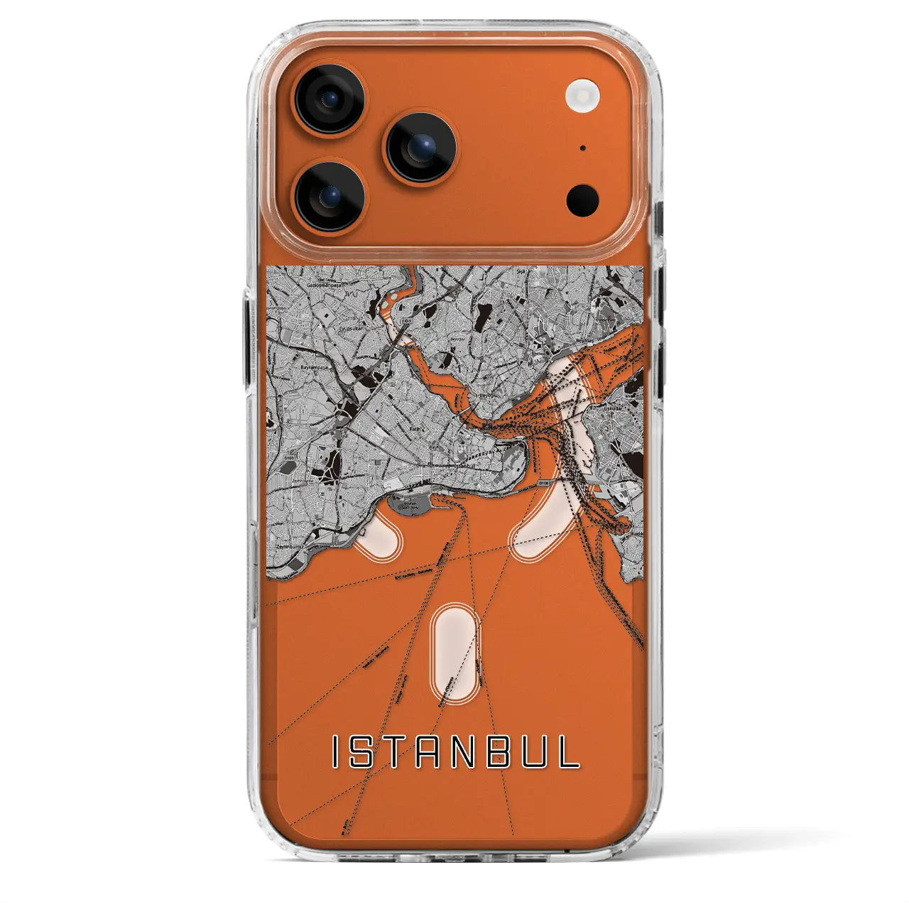 【イスタンブール(トルコ)】地図柄iPhoneケース(MagSafeタイプ)