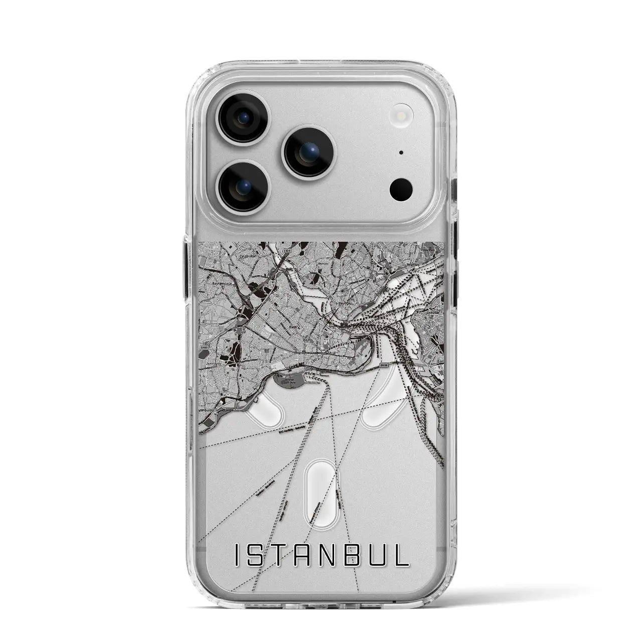 【イスタンブール(トルコ)】地図柄iPhoneケース(MagSafeタイプ)