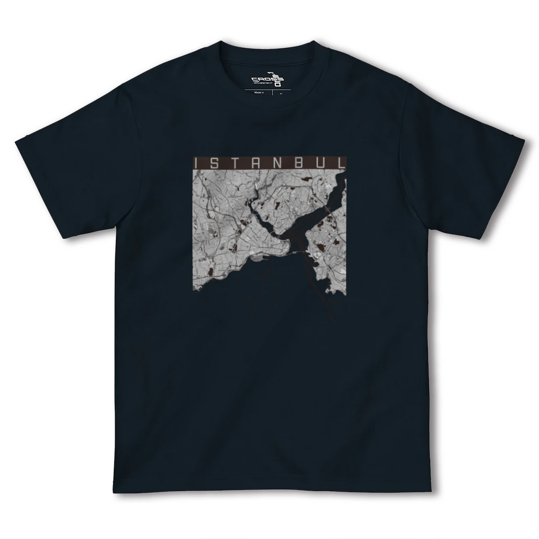 【イスタンブール(トルコ)】地図柄ヘビーウェイトTシャツ