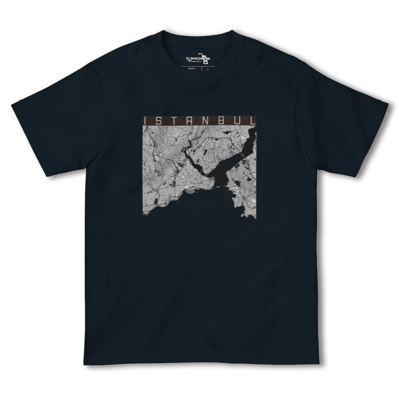 【イスタンブール(トルコ)】地図柄ヘビーウェイトTシャツ