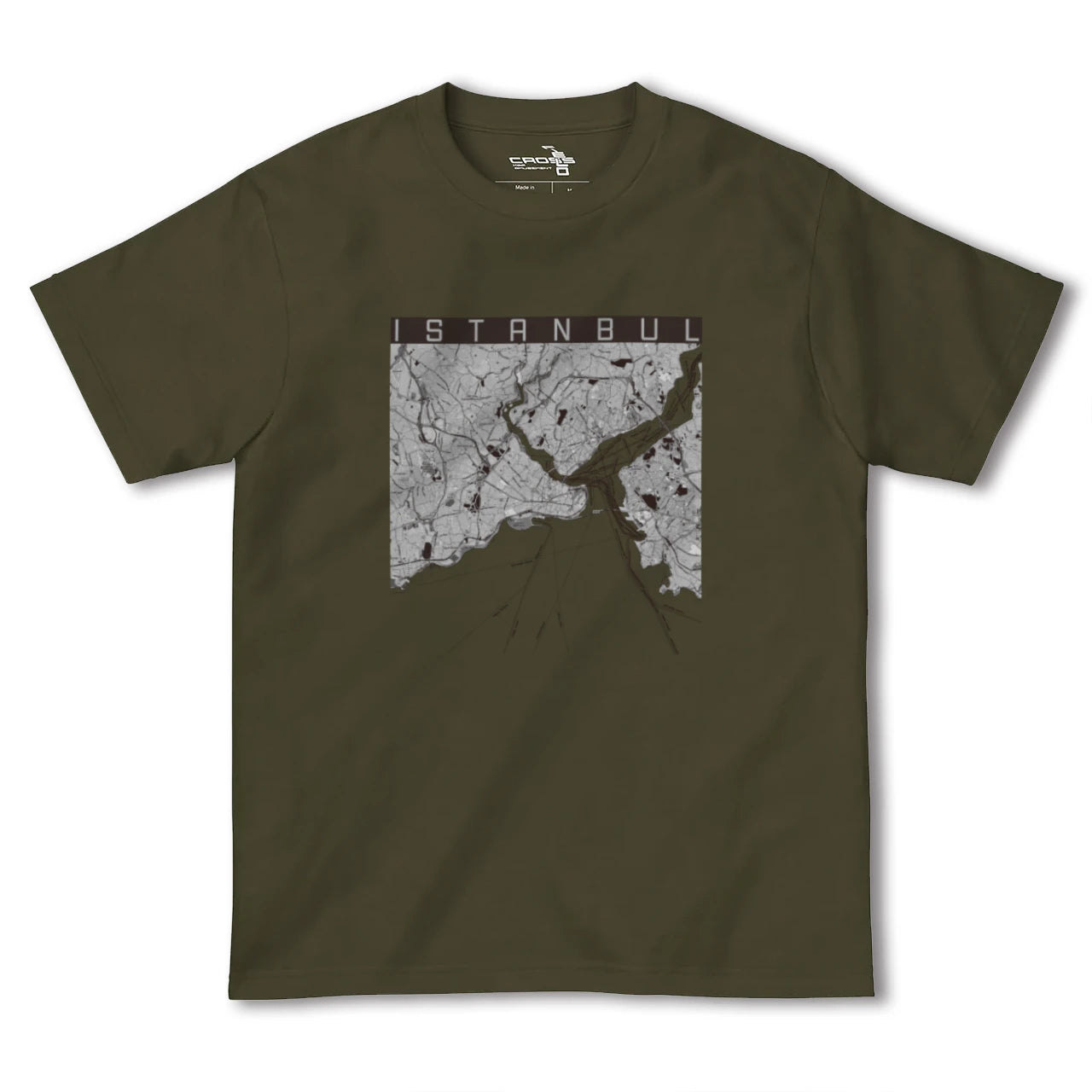 【イスタンブール(トルコ)】地図柄ヘビーウェイトTシャツ