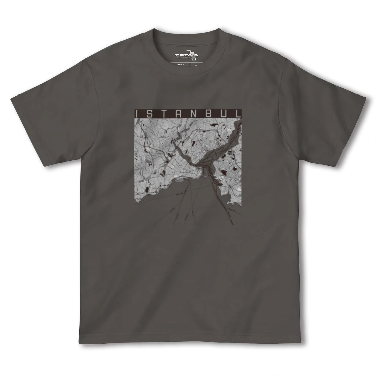 【イスタンブール(トルコ)】地図柄ヘビーウェイトTシャツ
