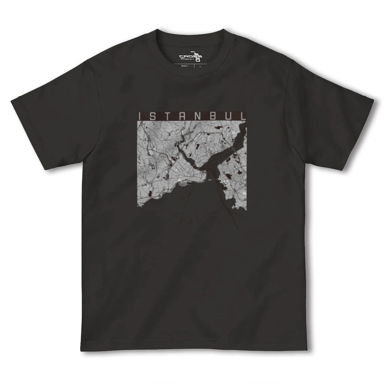【イスタンブール(トルコ)】地図柄ヘビーウェイトTシャツ