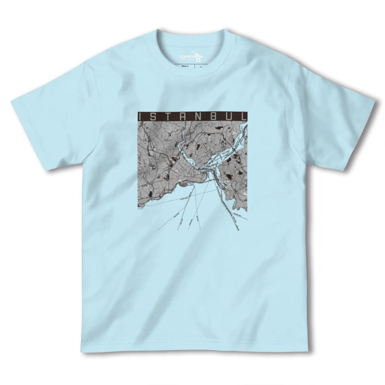 【イスタンブール(トルコ)】地図柄ヘビーウェイトTシャツ