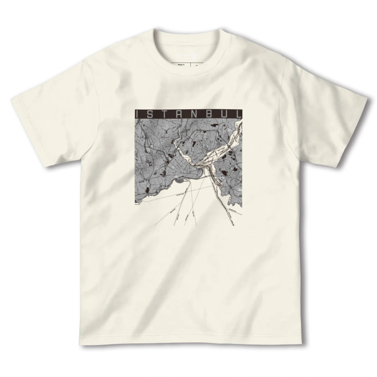 【イスタンブール(トルコ)】地図柄ヘビーウェイトTシャツ