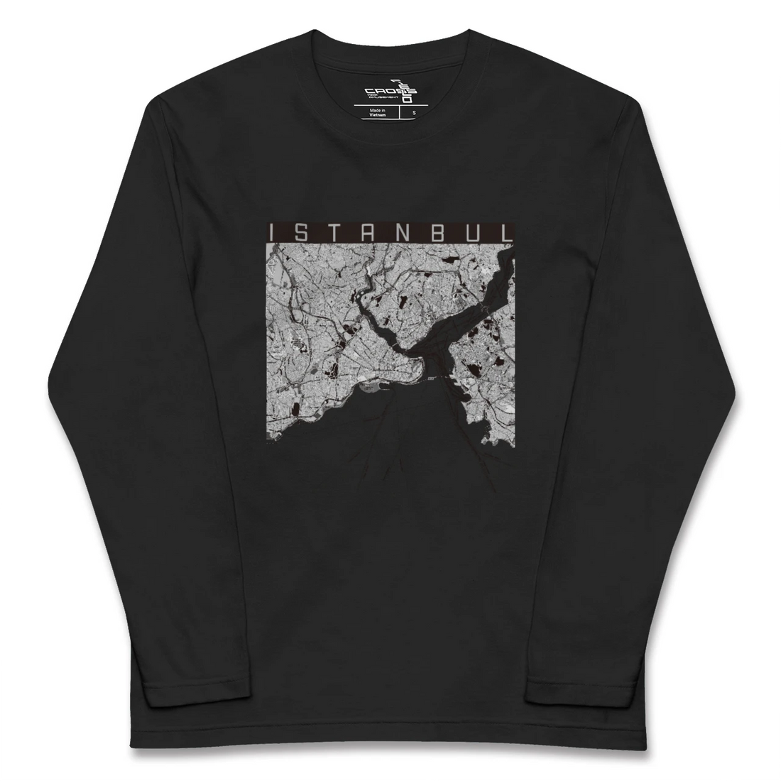 【イスタンブール(トルコ)】地図柄ロングスリーブTシャツ