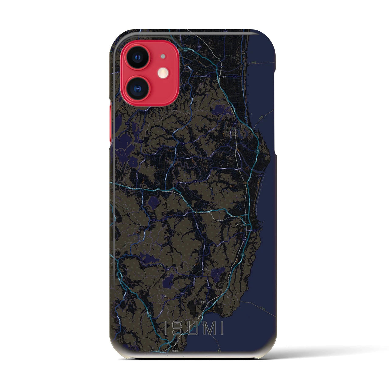 【いすみ(千葉県)】地図柄iPhoneケース(バックカバータイプ)