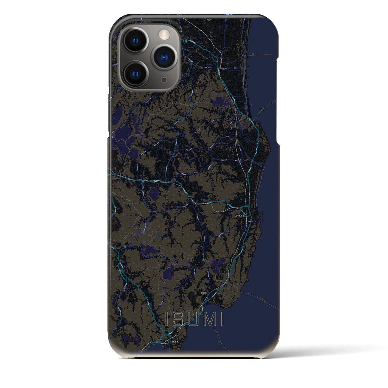 【いすみ(千葉県)】地図柄iPhoneケース(バックカバータイプ)