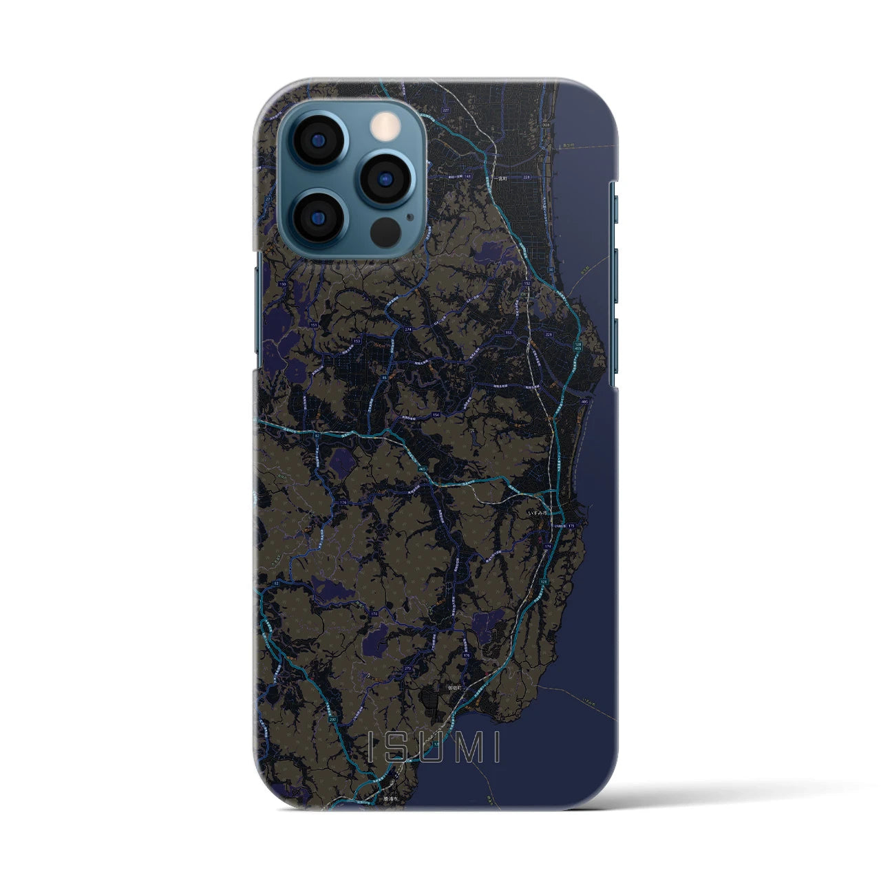 【いすみ(千葉県)】地図柄iPhoneケース(バックカバータイプ)