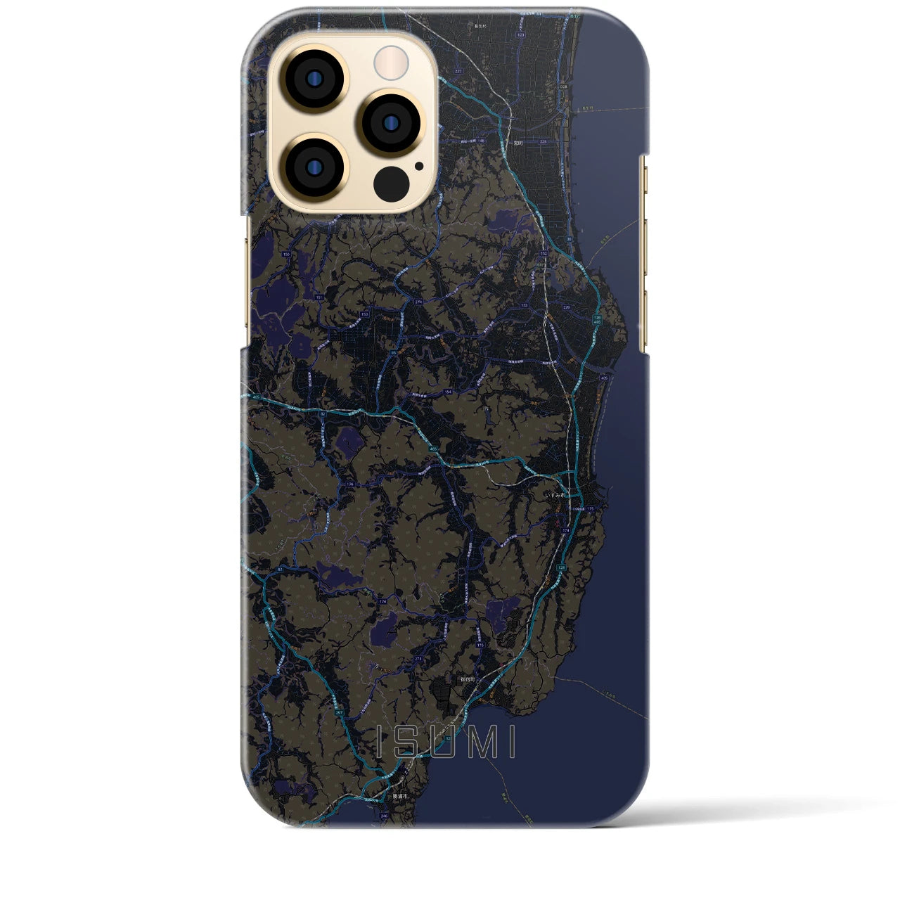 【いすみ(千葉県)】地図柄iPhoneケース(バックカバータイプ)