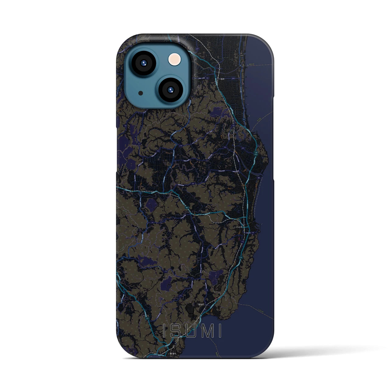 【いすみ(千葉県)】地図柄iPhoneケース(バックカバータイプ)