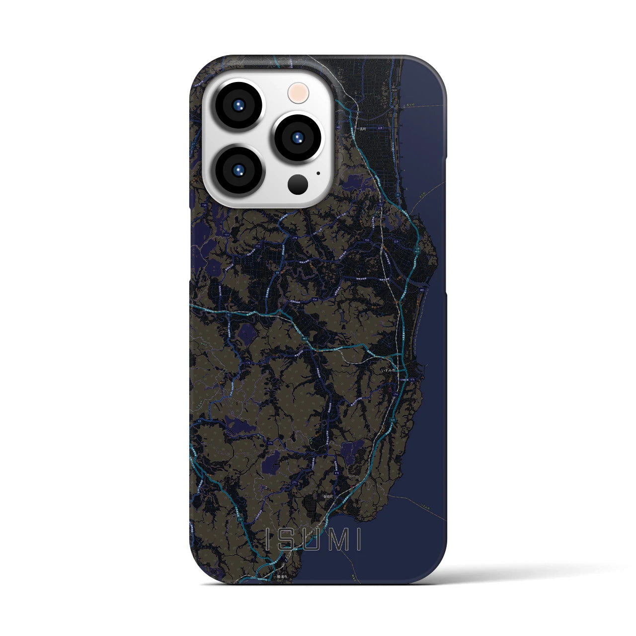 【いすみ(千葉県)】地図柄iPhoneケース(バックカバータイプ)