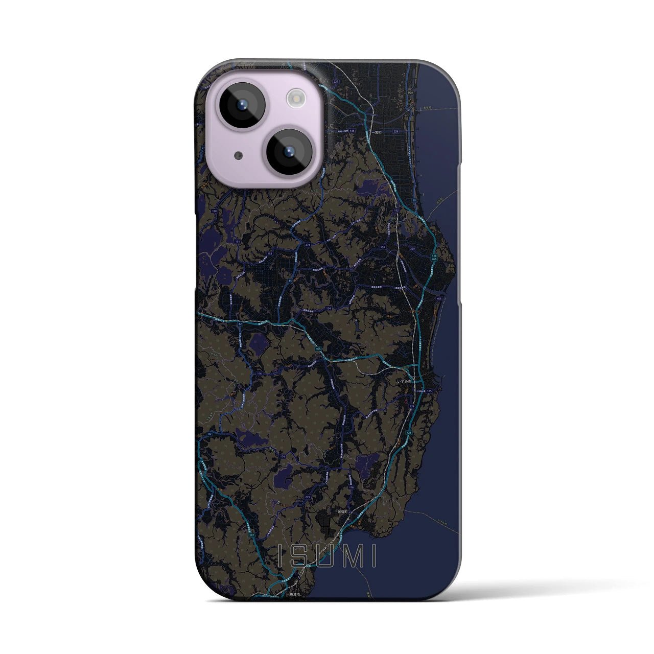 【いすみ(千葉県)】地図柄iPhoneケース(バックカバータイプ)
