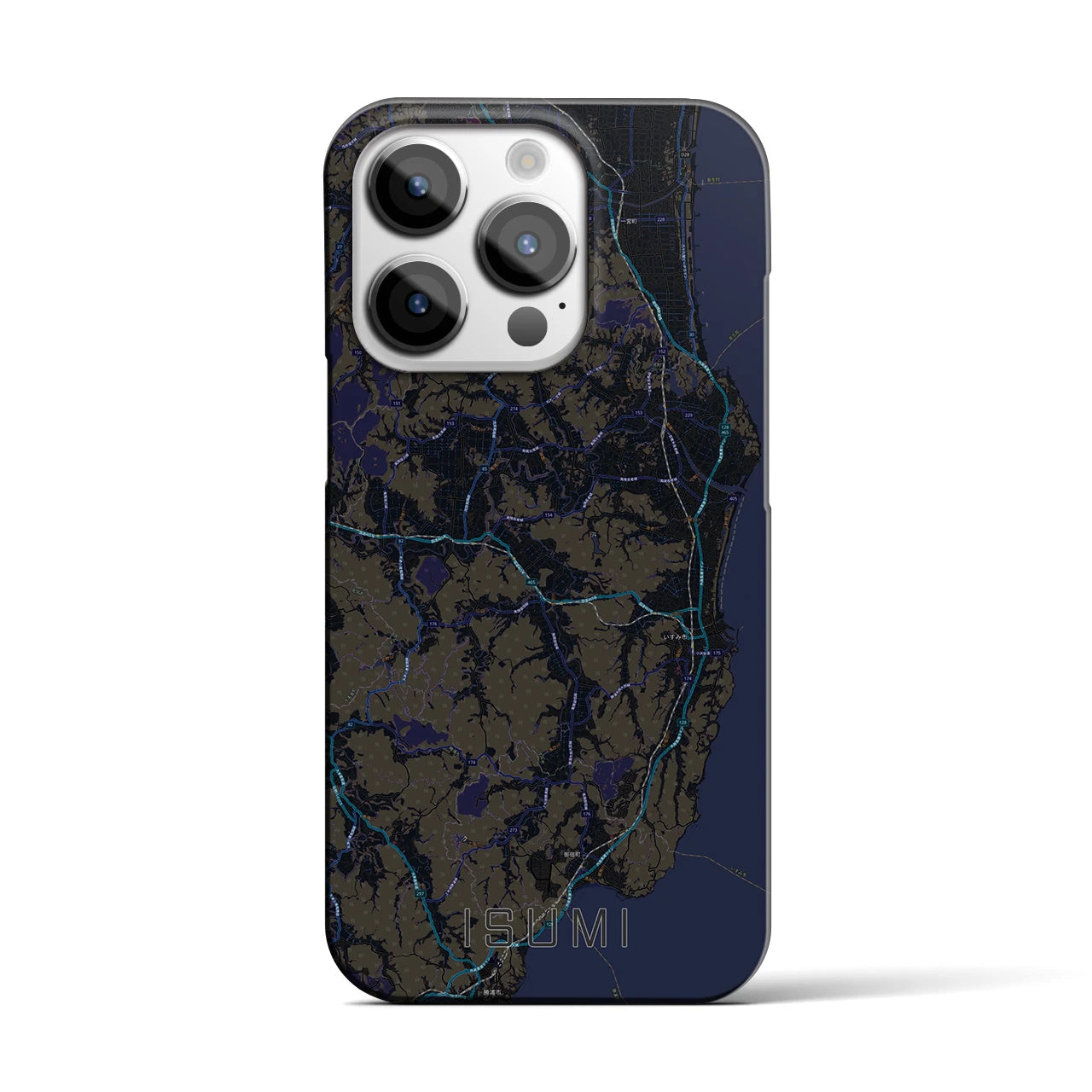 【いすみ(千葉県)】地図柄iPhoneケース(バックカバータイプ)