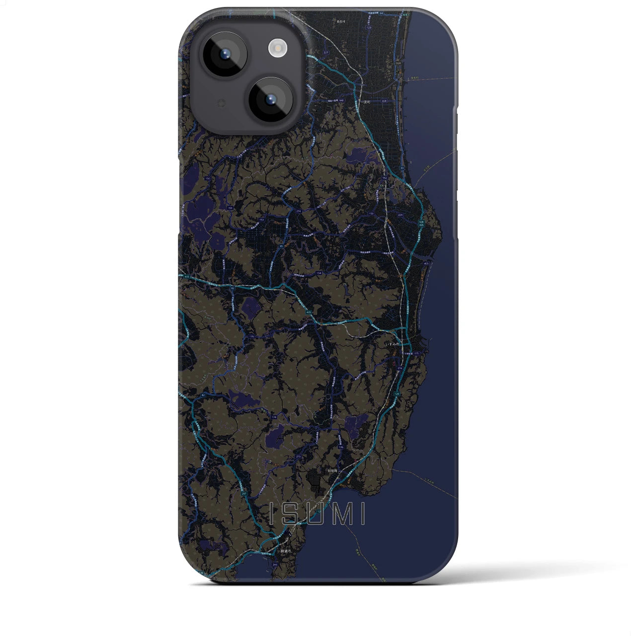 【いすみ(千葉県)】地図柄iPhoneケース(バックカバータイプ)