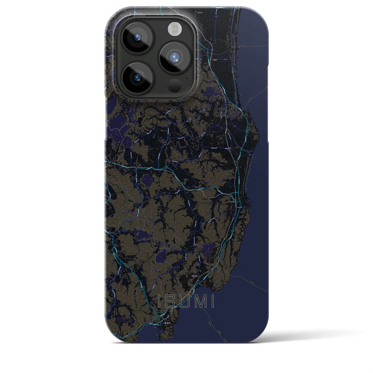 【いすみ(千葉県)】地図柄iPhoneケース(バックカバータイプ)