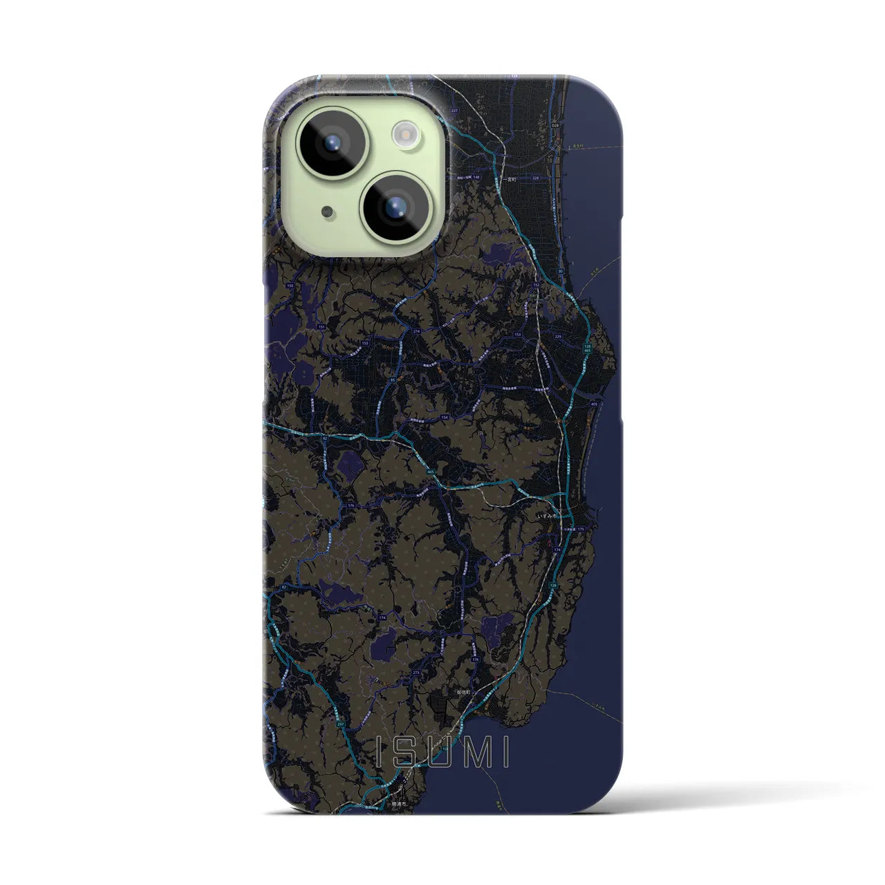 【いすみ(千葉県)】地図柄iPhoneケース(バックカバータイプ)