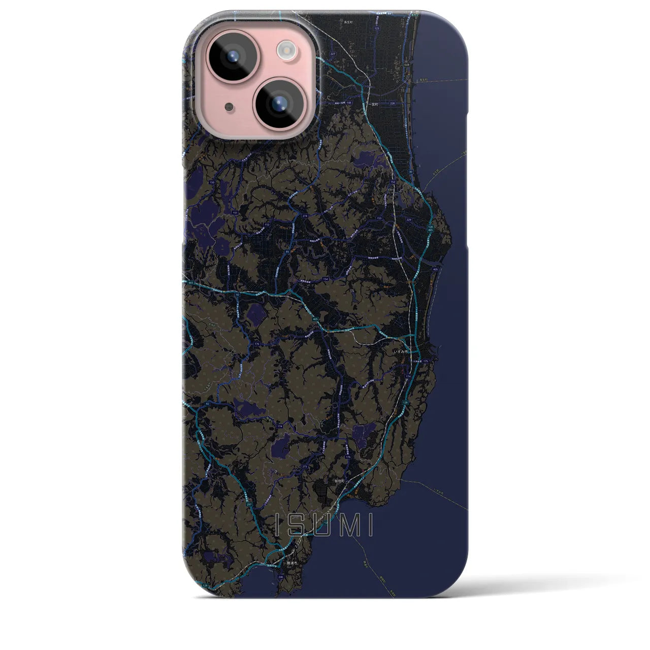 【いすみ(千葉県)】地図柄iPhoneケース(バックカバータイプ)