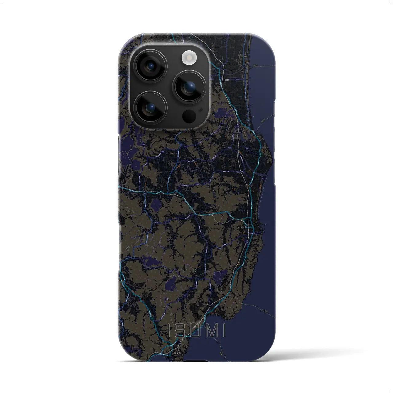 【いすみ(千葉県)】地図柄iPhoneケース(バックカバータイプ)