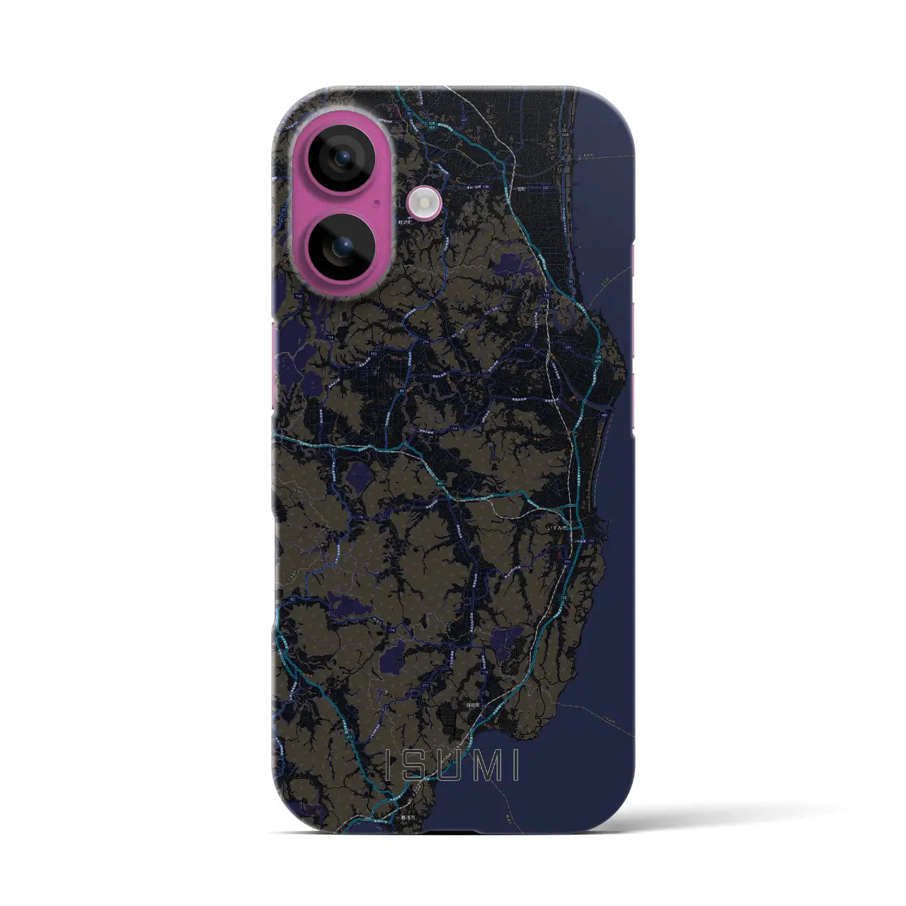 【いすみ(千葉県)】地図柄iPhoneケース(バックカバータイプ)