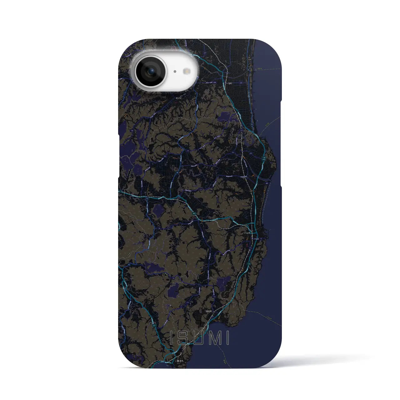 【いすみ(千葉県)】地図柄iPhoneケース(バックカバータイプ)