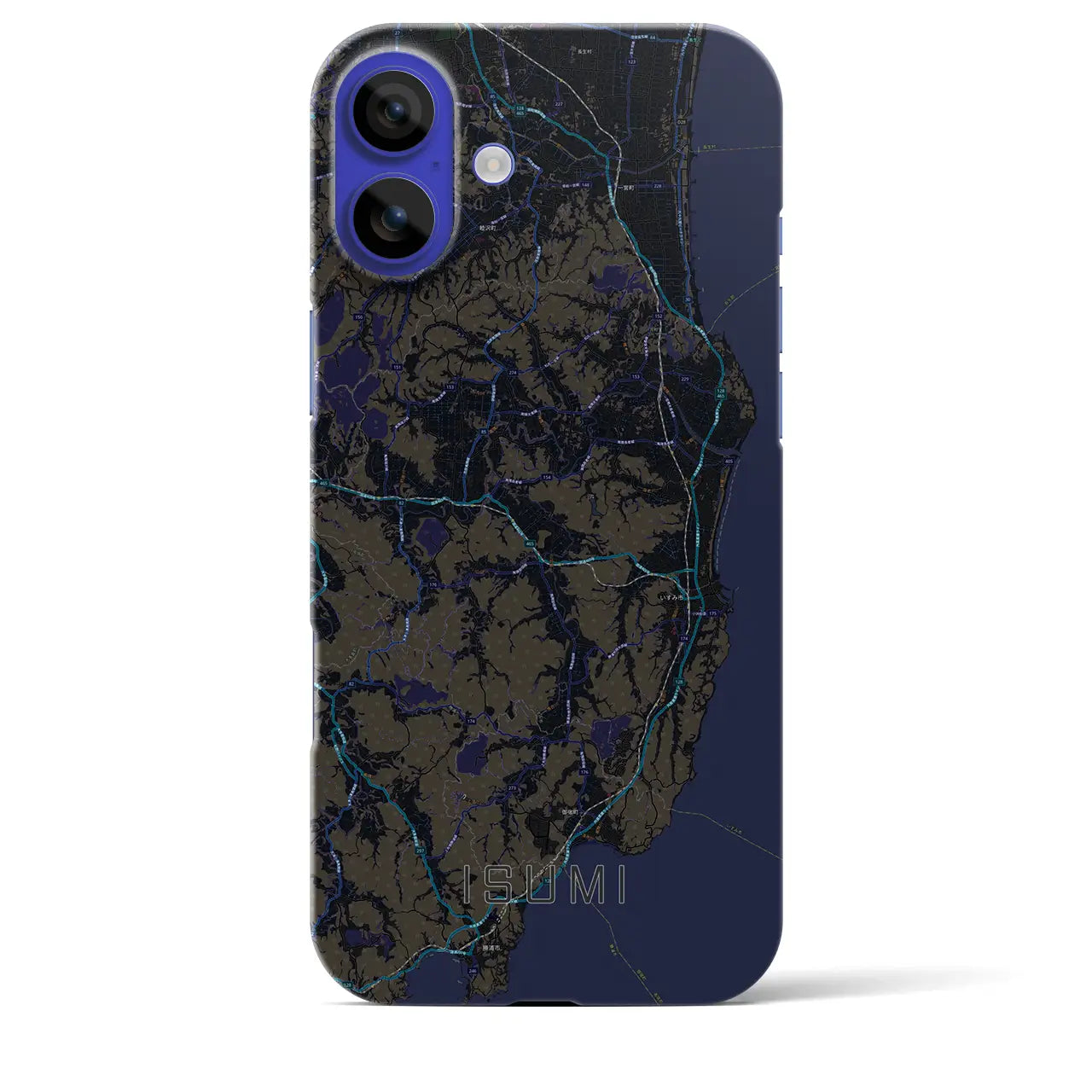 【いすみ(千葉県)】地図柄iPhoneケース(バックカバータイプ)