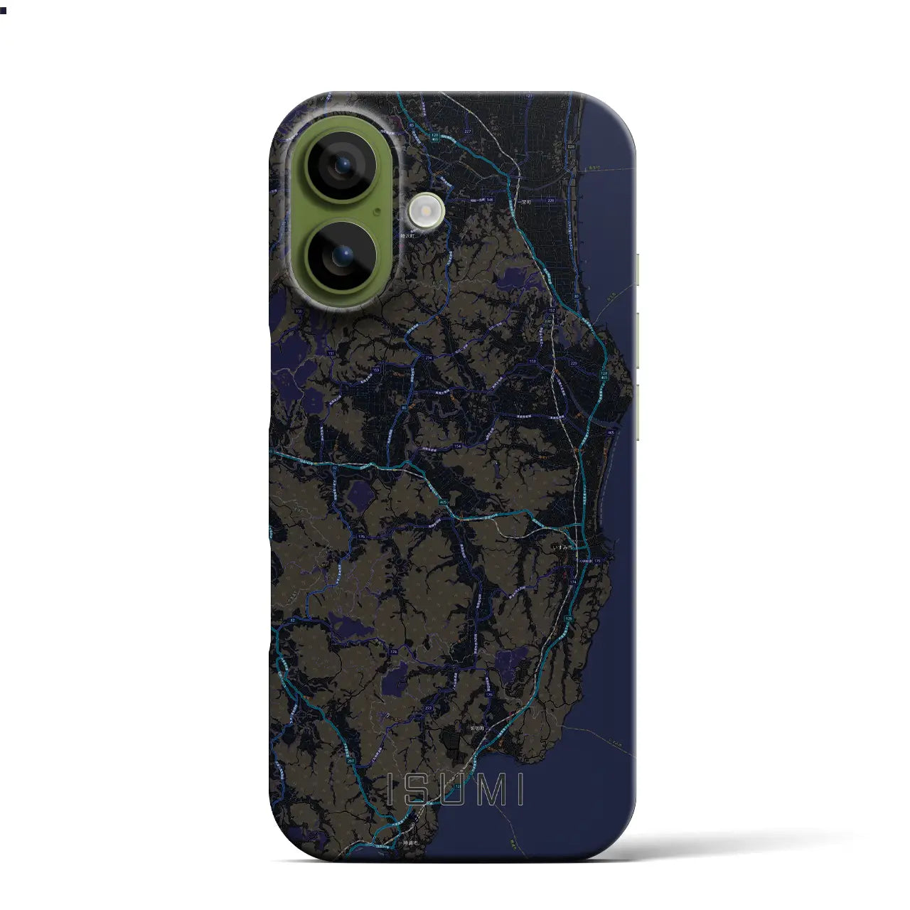 【いすみ(千葉県)】地図柄iPhoneケース(バックカバータイプ)