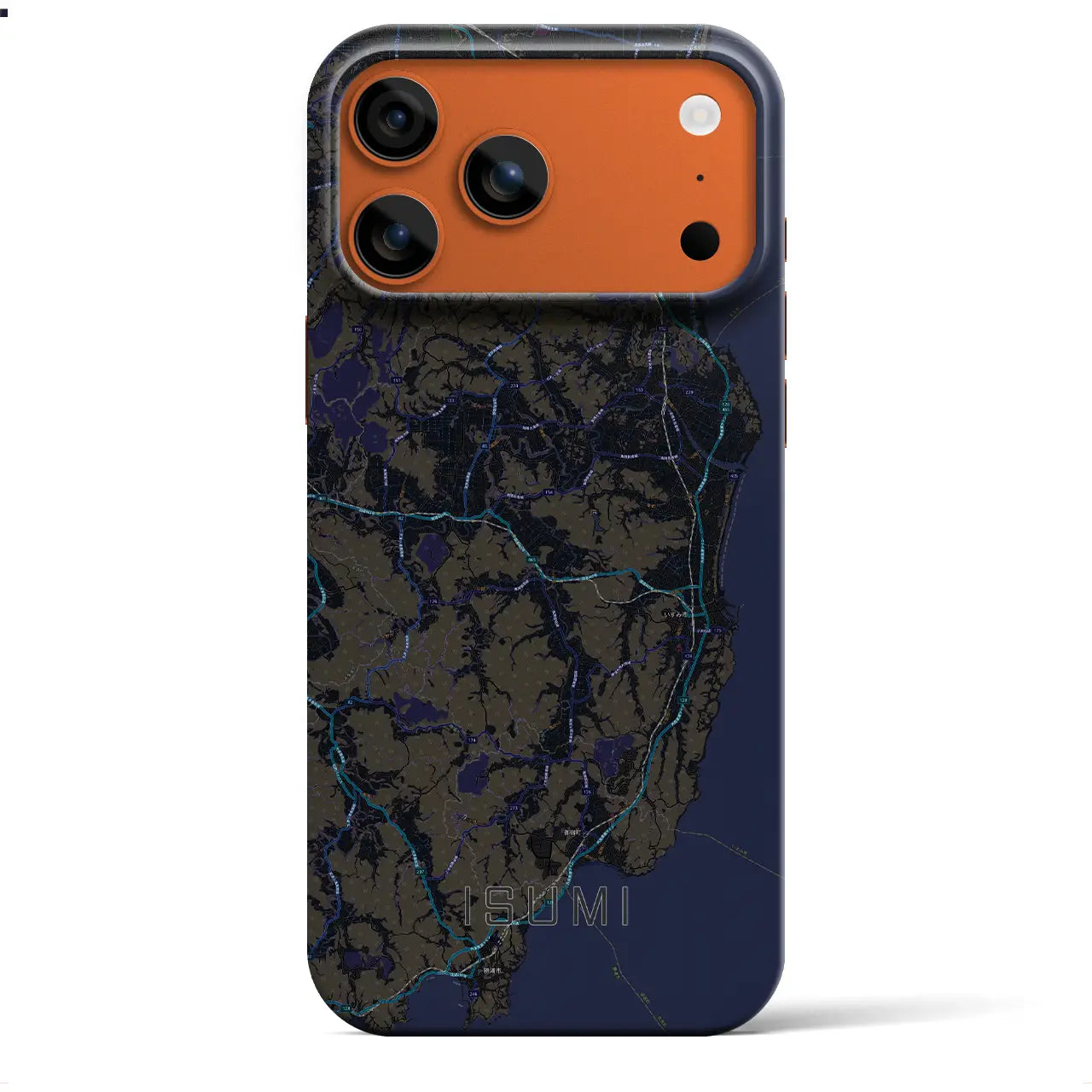 【いすみ(千葉県)】地図柄iPhoneケース(バックカバータイプ)