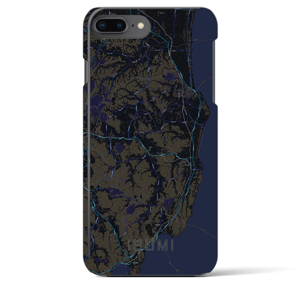 【いすみ(千葉県)】地図柄iPhoneケース(バックカバータイプ)