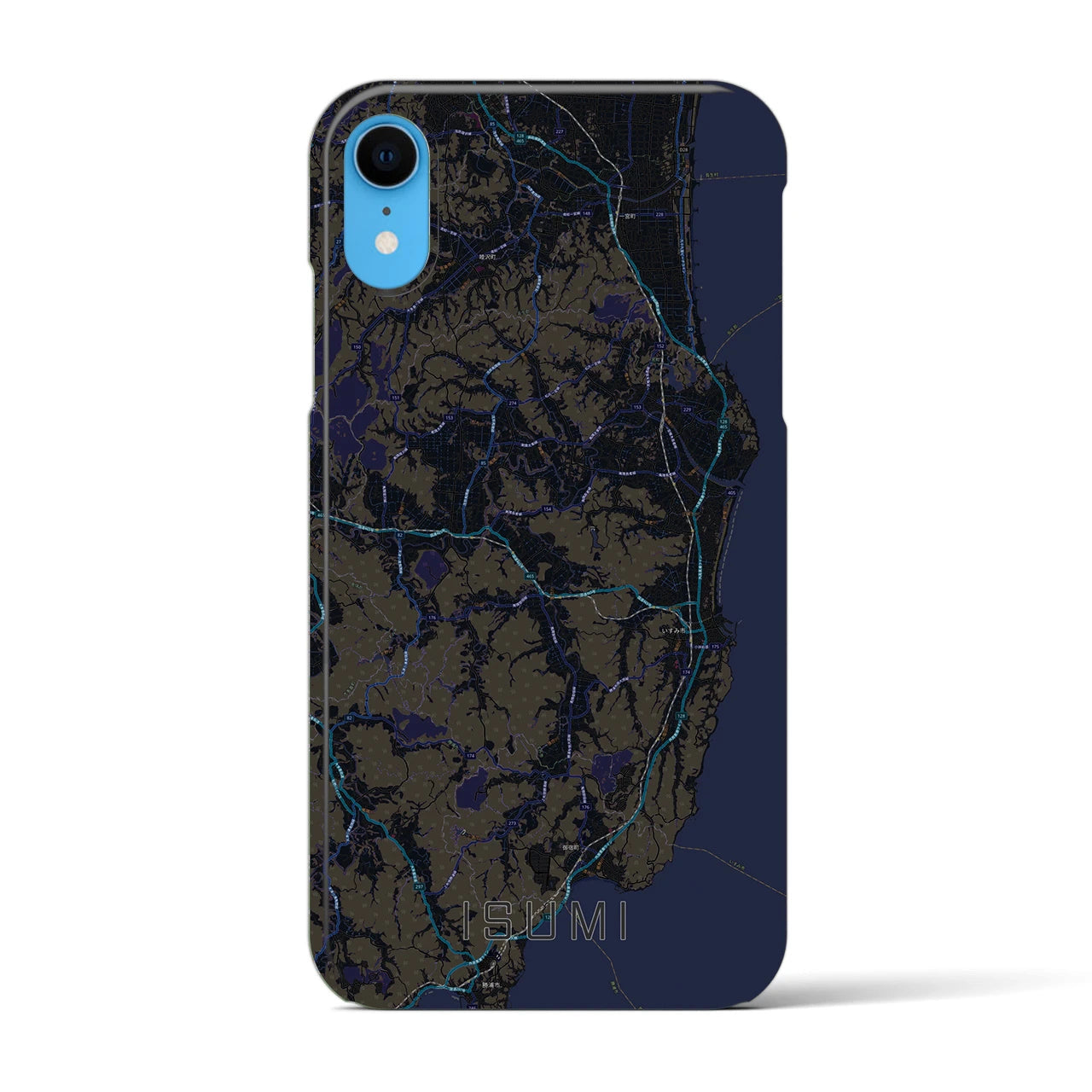 【いすみ(千葉県)】地図柄iPhoneケース(バックカバータイプ)