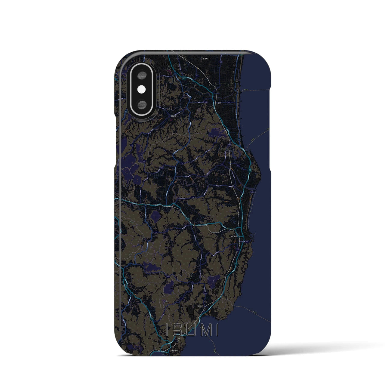 【いすみ(千葉県)】地図柄iPhoneケース(バックカバータイプ)