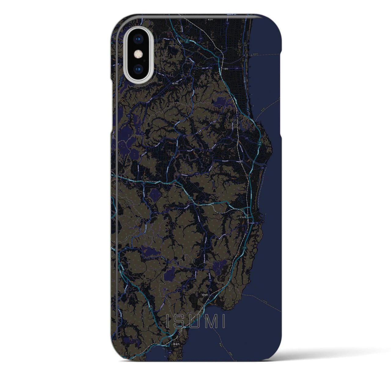 【いすみ(千葉県)】地図柄iPhoneケース(バックカバータイプ)
