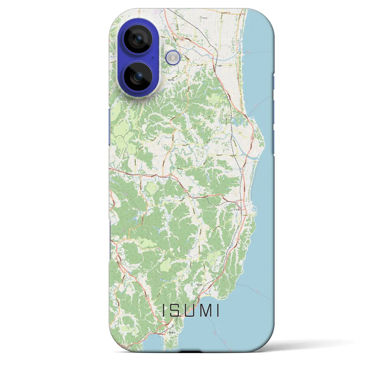 【いすみ(千葉県)】地図柄iPhoneケース(バックカバータイプ)