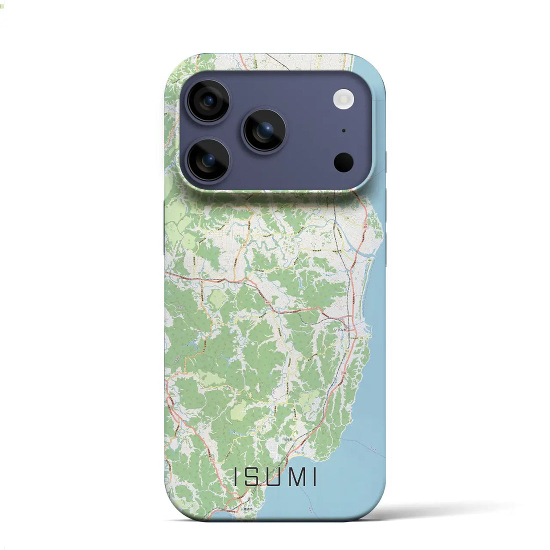 【いすみ(千葉県)】地図柄iPhoneケース(バックカバータイプ)ナチュラル・iPhone 17 Pro Max 用