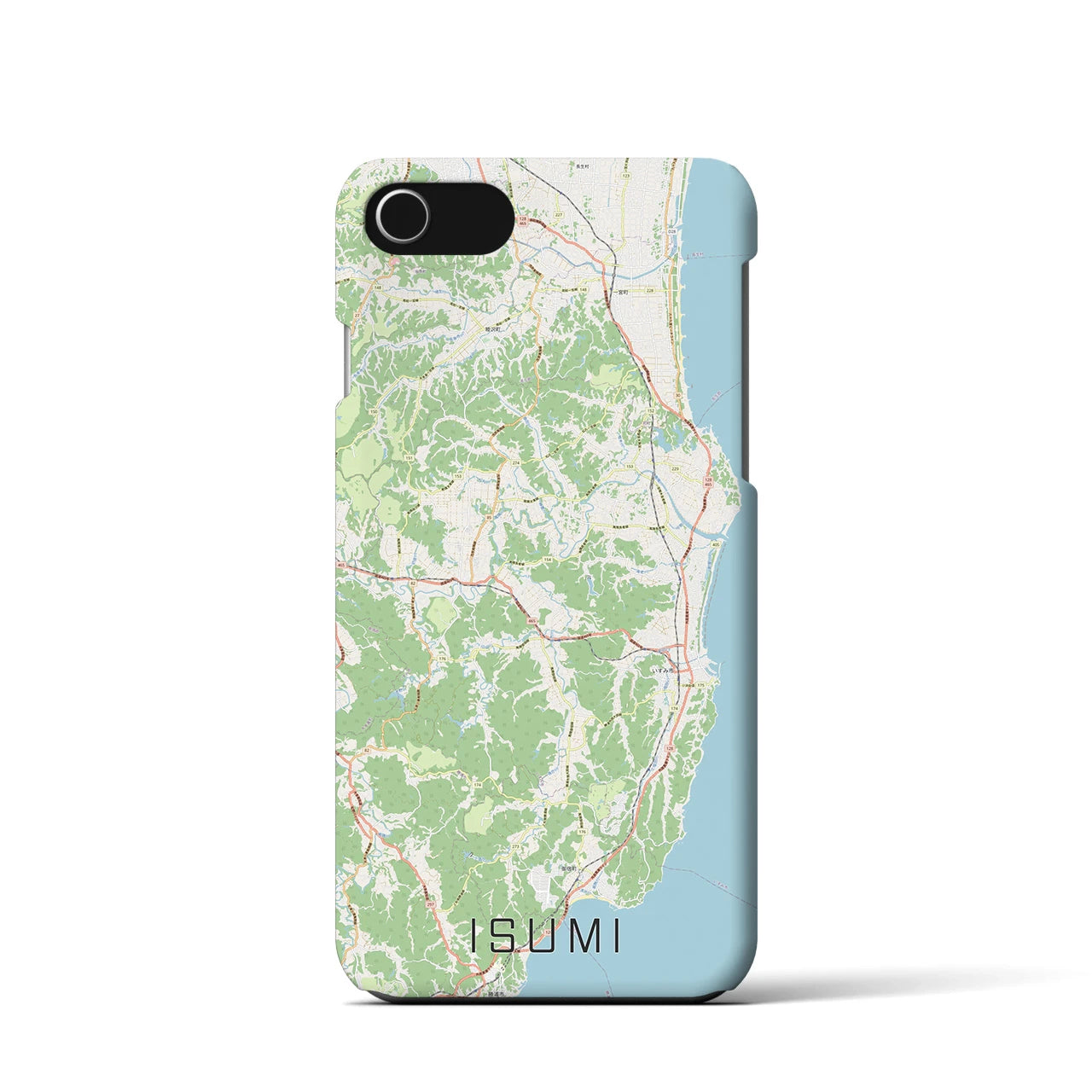 【いすみ(千葉県)】地図柄iPhoneケース(バックカバータイプ)