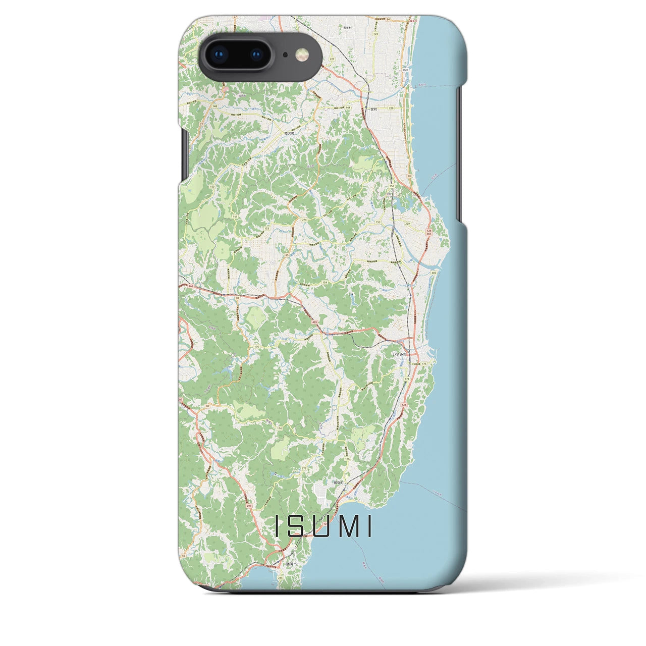 【いすみ(千葉県)】地図柄iPhoneケース(バックカバータイプ)