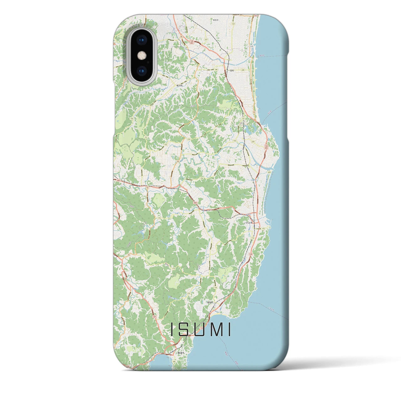【いすみ(千葉県)】地図柄iPhoneケース(バックカバータイプ)