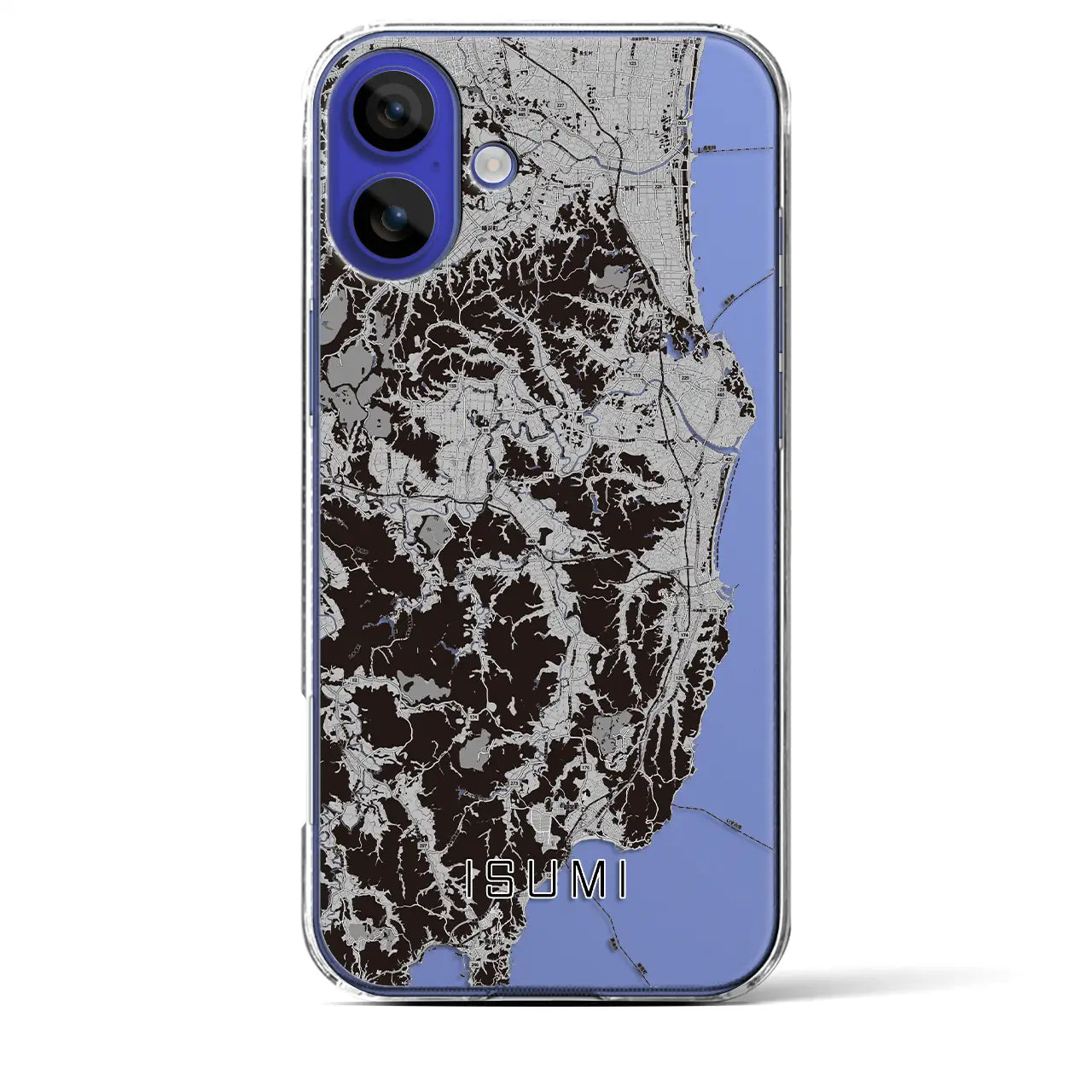 【いすみ(千葉県)】地図柄iPhoneケース(クリアタイプ)