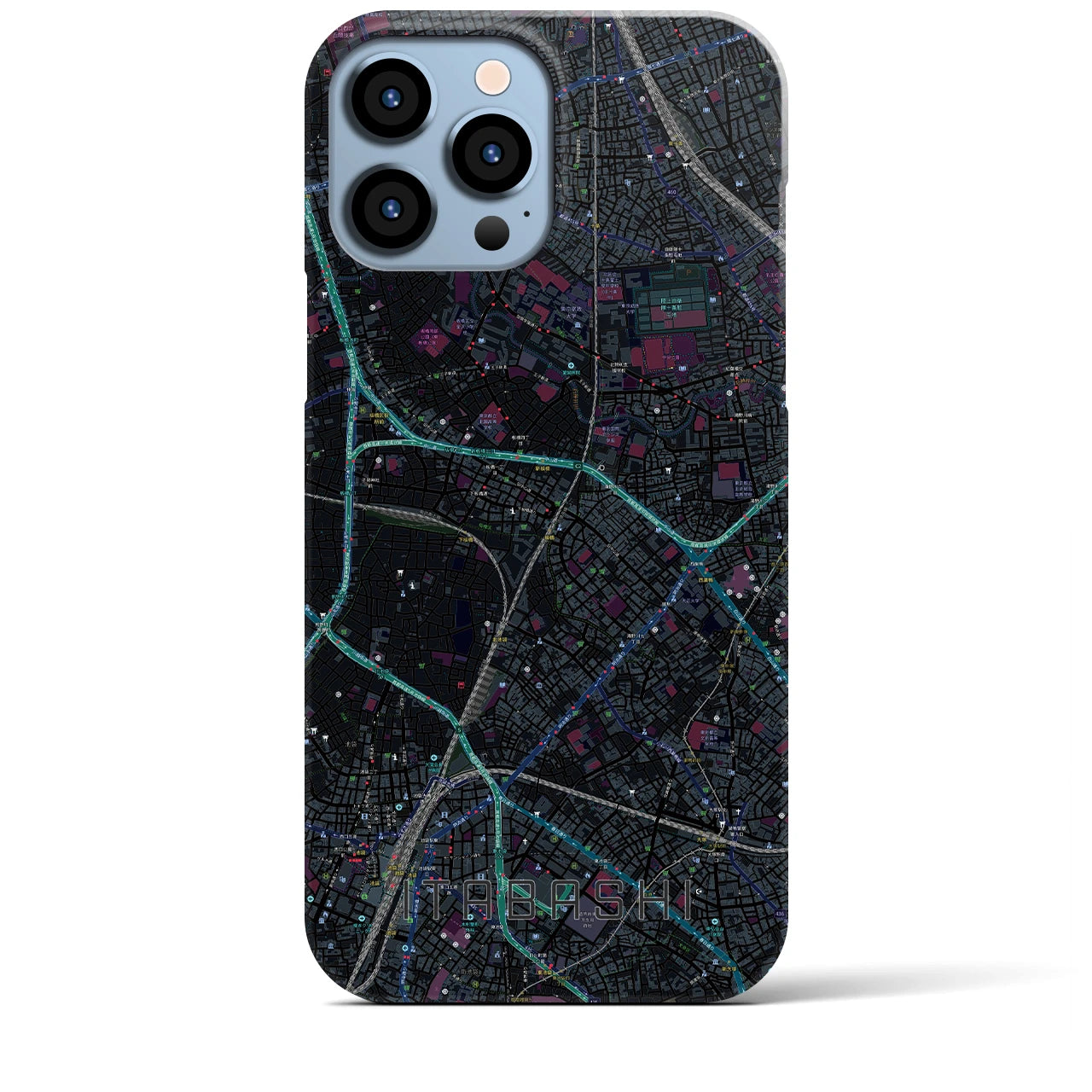 【板橋(東京都)】地図柄iPhoneケース(バックカバータイプ)