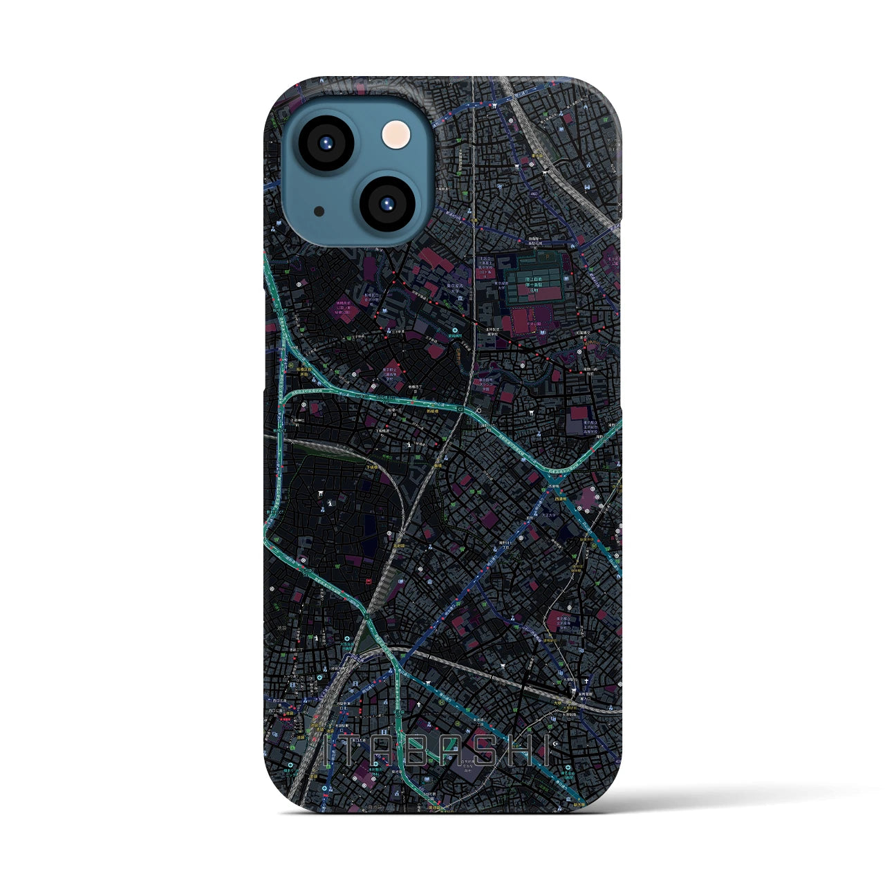 【板橋(東京都)】地図柄iPhoneケース(バックカバータイプ)