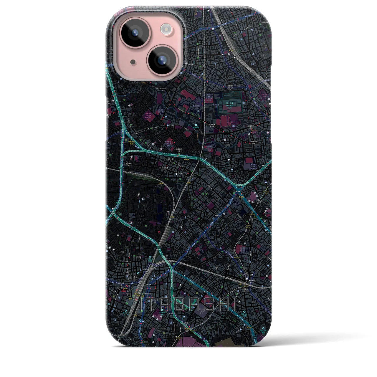 【板橋(東京都)】地図柄iPhoneケース(バックカバータイプ)
